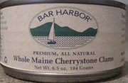 Bar Harbor Sholw Maine Cherrystone Clams, canned