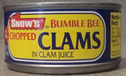 Cnows Chopped Clams in Clam Juice by Bumble Bee, Canned